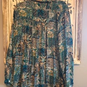 Pretty Paisley Long Sleeve Blouse